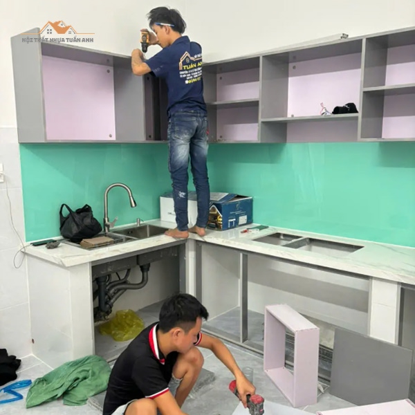 Các bước thi công tủ bếp nhựa tại Nội thất Tuấn Anh