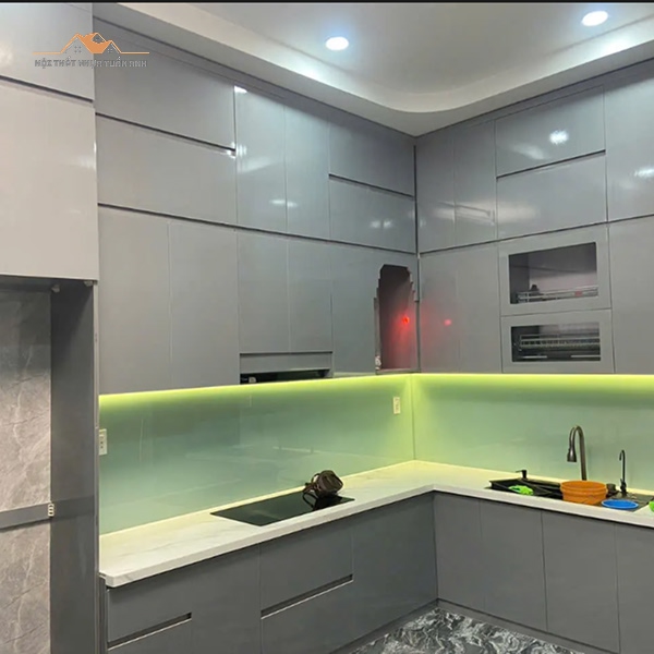 Ưu điểm nổi bật của tủ bếp nhựa phủ acrylic