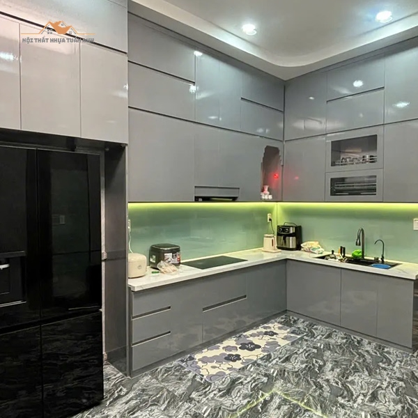 Tủ bếp nhựa Vinco Plast bền đẹp, thiết kế tinh tế