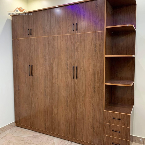 Mẫu tủ nhựa giả gỗ tiết kiệm không gian sống