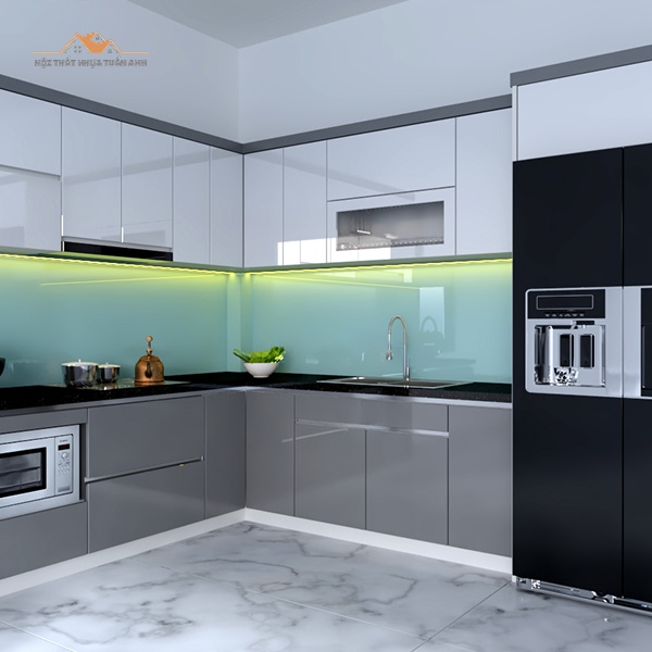 Kiểm tra bản lề và ray trượt tủ bếp Acrylic