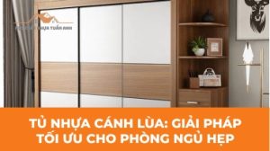 Showroom Nội thất Nhựa Tuấn Anh trưng bày tủ nhựa cánh lùa